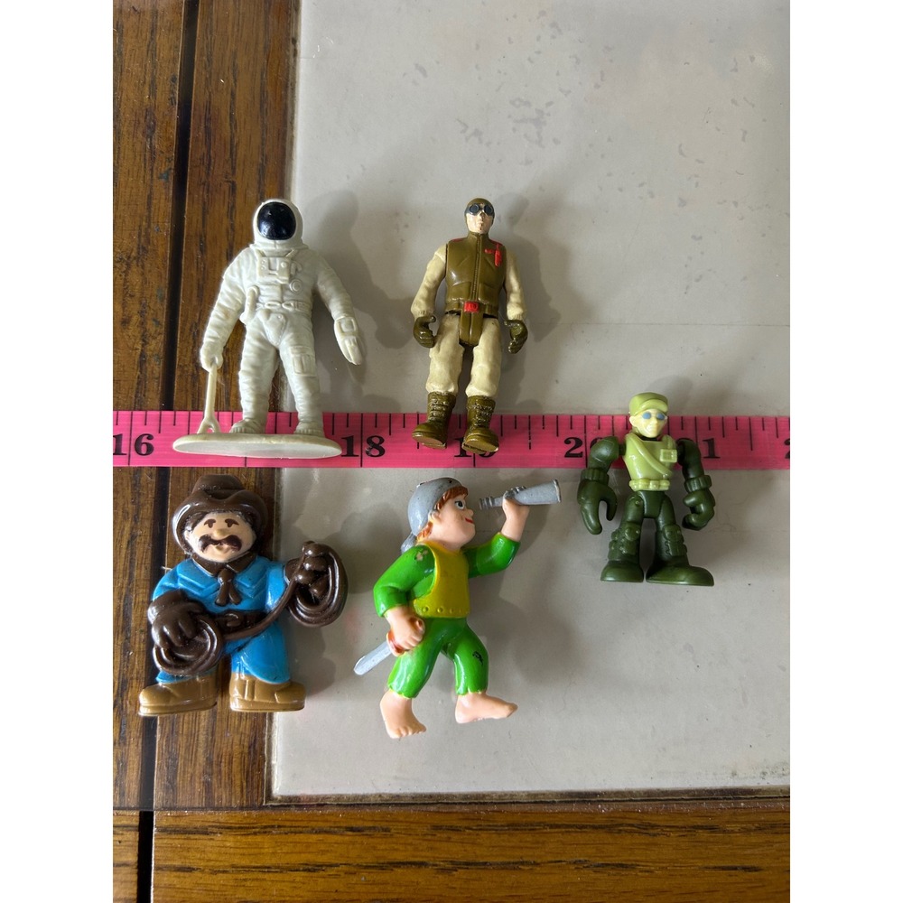 Vintage Mixed Toy Action Figure Lot Dakin Astronaut Cowboy Pilot Pirate Soldier